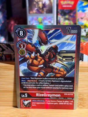 RIZEGREYMON (RESURGENCE) BT4-017 SR Resurgence Booster Foil Digimon TCG NM