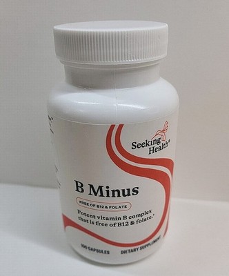 Seeking Health B-Minus Vitamin B Complex Vegetarian Capsules 100 Capsules