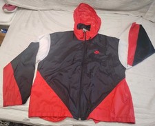 VTG 80s 90s NIKE COLORBLOCK FULL ZIP WINDBREAKER Hide Away HOODIE Large