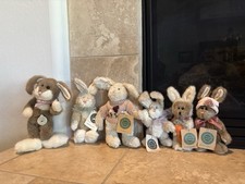 Boyds Bears Lot Of 6 PLUSH BUNNIES/HARES 6  -12  MWT            