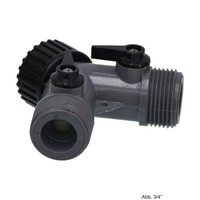 "PVC-U Hydro-Fit 3-Wege Verteiler, Ig X Ag X Ag, 3/4\", Grau"
