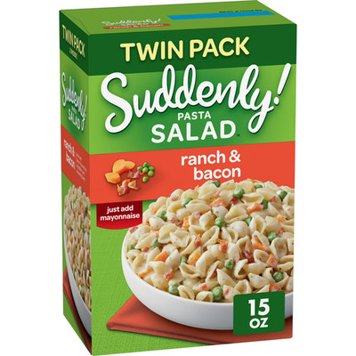 Suddenly Salad Ranch & Bacon Pasta Salad Mix with Vegetable Blend & Seasoning, 1