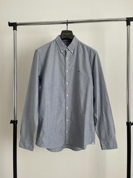 Men Tommy Hilfiger Shirt Silver 40 /L / 48