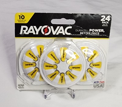 24 Pack Rayovac Hearing Aid Batteries Size 10 NEW!