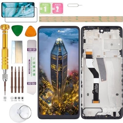 Kit Di Sostituzione Schermo LCD Per Motorola Moto G54 5G – Con Cornice, Strumenti, Vetro Temperato E Guida