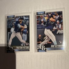 Topps Series 1 2025 Tampa Bay Rays 2-Card Lot Bob Seymour Tristan Peters RC