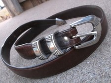 Nadim Brown 1.25" Full Grain Leather Belt size 38 Made in USA