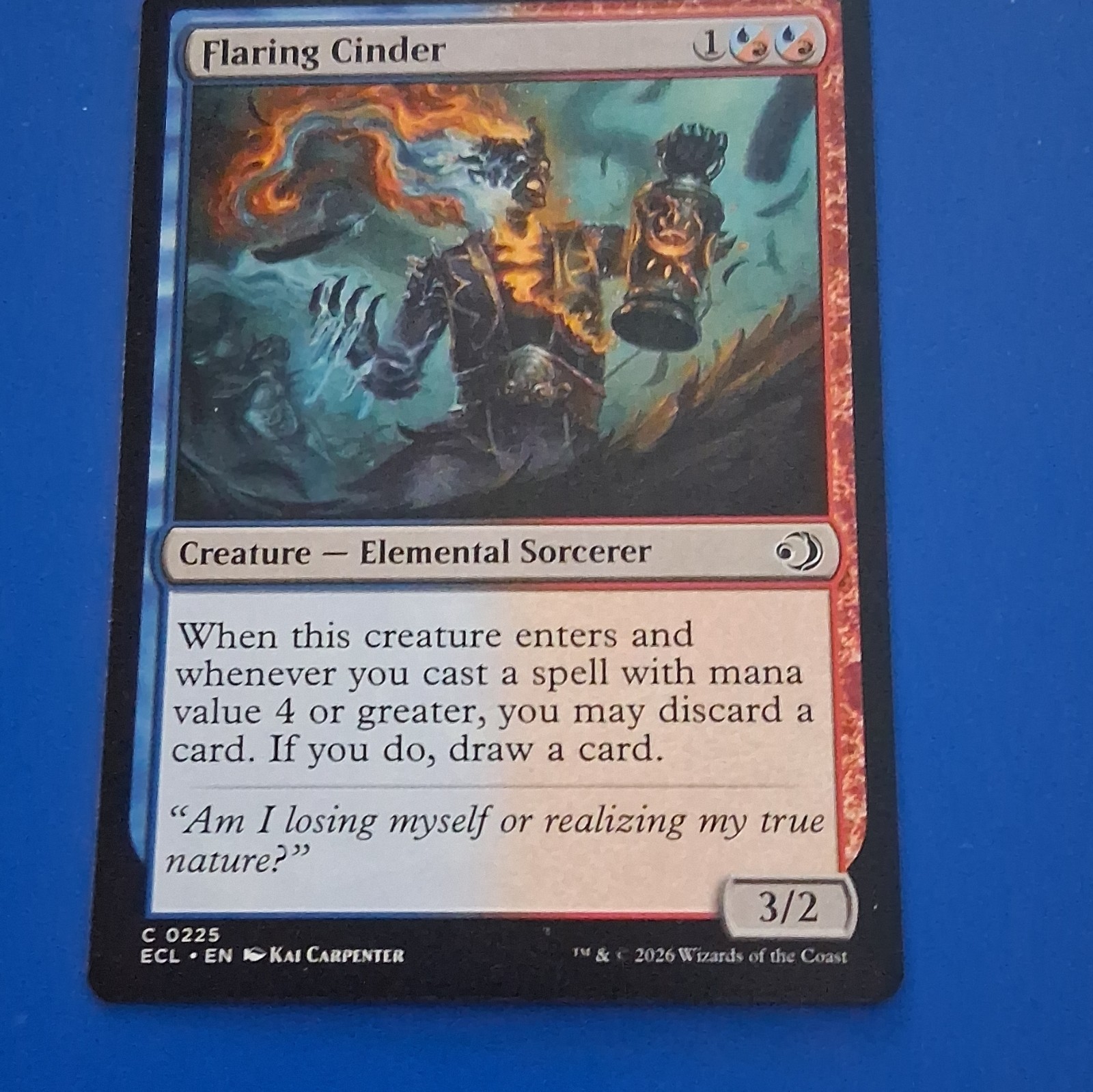 Wizards of the Coast Flaring Cinder 0225 Red ECL English Regular 3/2