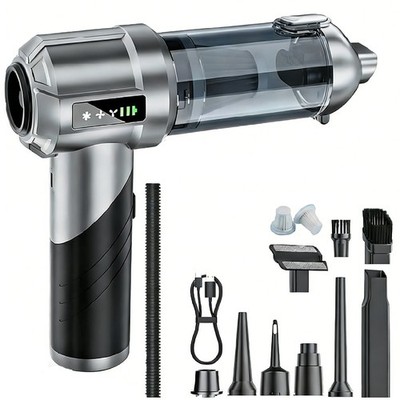 28000 Pa Mini Handstaubsauger 4-in-1 Staubsauger Akku Kabellos mit Digitalanzeig