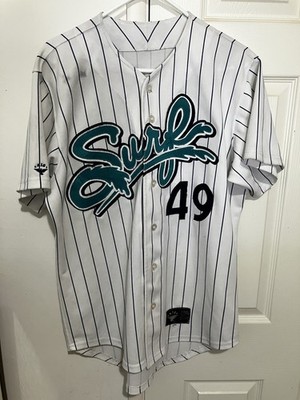 atlantic city surf baseball jersey Vtg AIS Minor League Game Worn Used USA