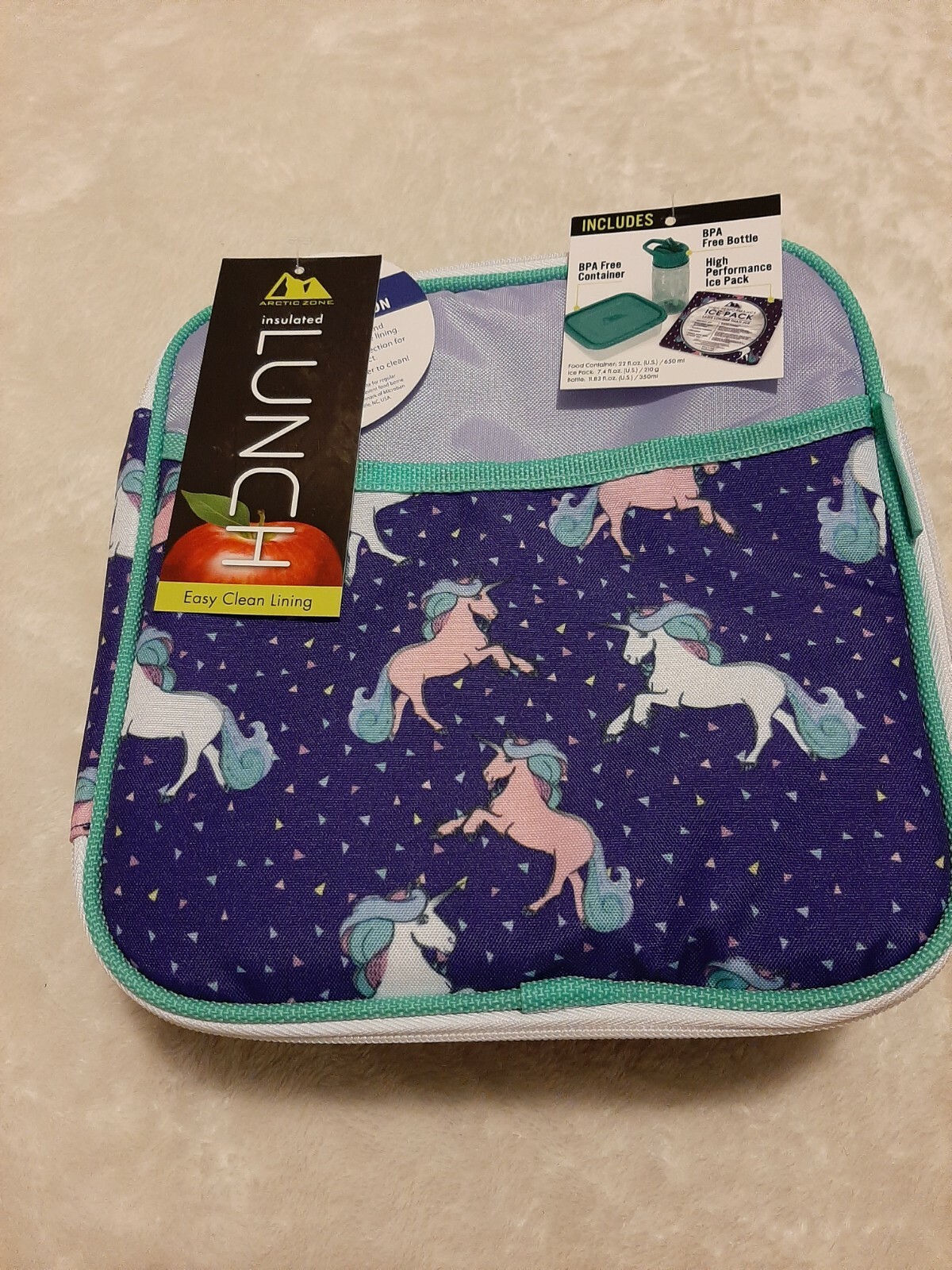 Artic Zone Insulated Lunch Bag w/Water Bottle, Food Container, Ice Pack