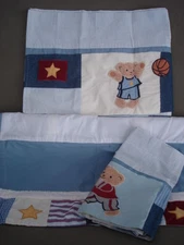 N109 Infant Baby Nursery Bedding KidsLine  3 Pieces Teddy Bears Sports