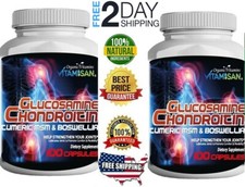 2X Glucosamine MSM Chondroitin Turmeric Joint Health Complex   200 Capsules