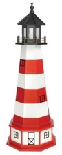 ASSATEAGUE LIGHTHOUSE - Virginia Island Working Replica in 6 Sizes AMISH USA