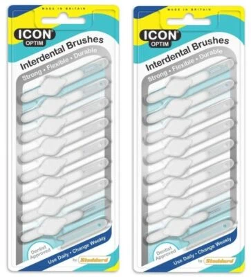 Icon Optim 8's - 2 Packs of 8 Interdental Brushes Size 00 White