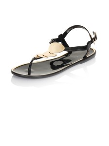 ladies gold flat sandals uk