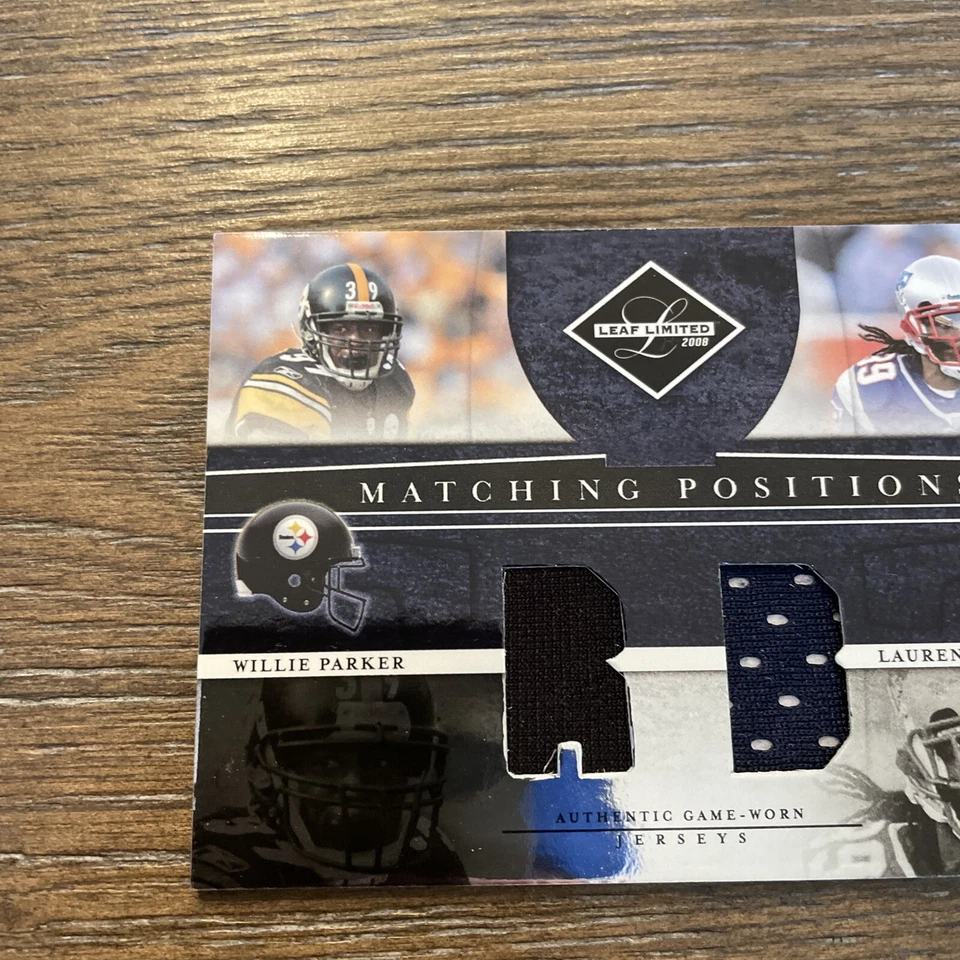 2008 Leaf Limited Matching Positions Willie Parker Maroney /100 NFL Steelers - Image 2 of 4