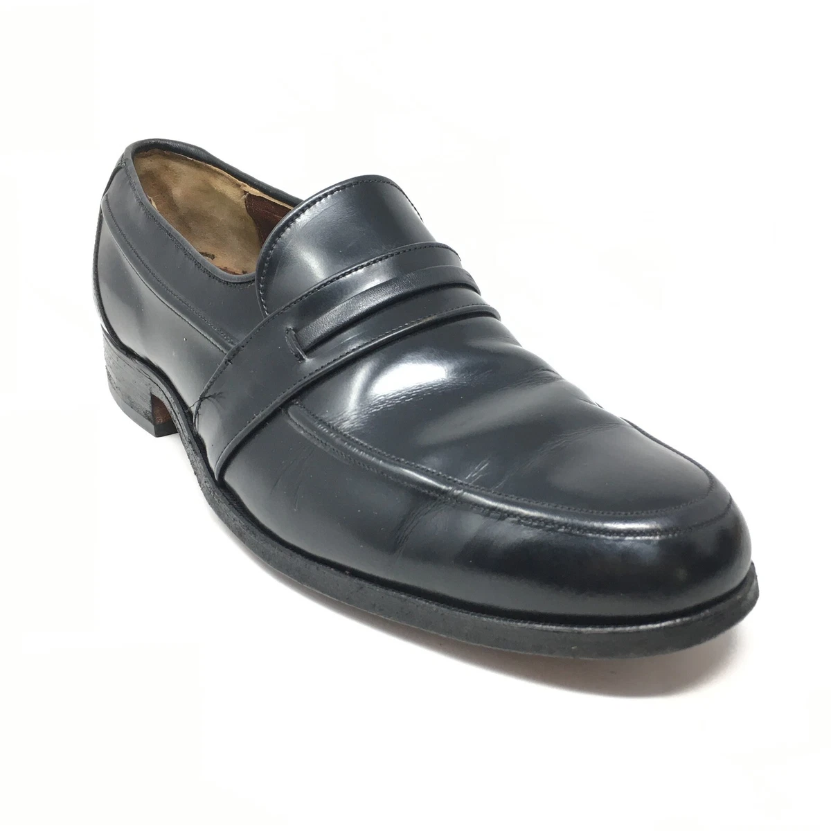 Men&#039;s Dack Shoes Bespoke Slip On Loafers Dress Shoes Size 9 Black Leather | eBay