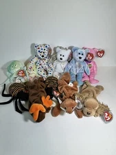 TY Beanie Babies Lot Of 11 Goochy Spinner Eggs Ty 2K Halo II Sly Four Seasons
