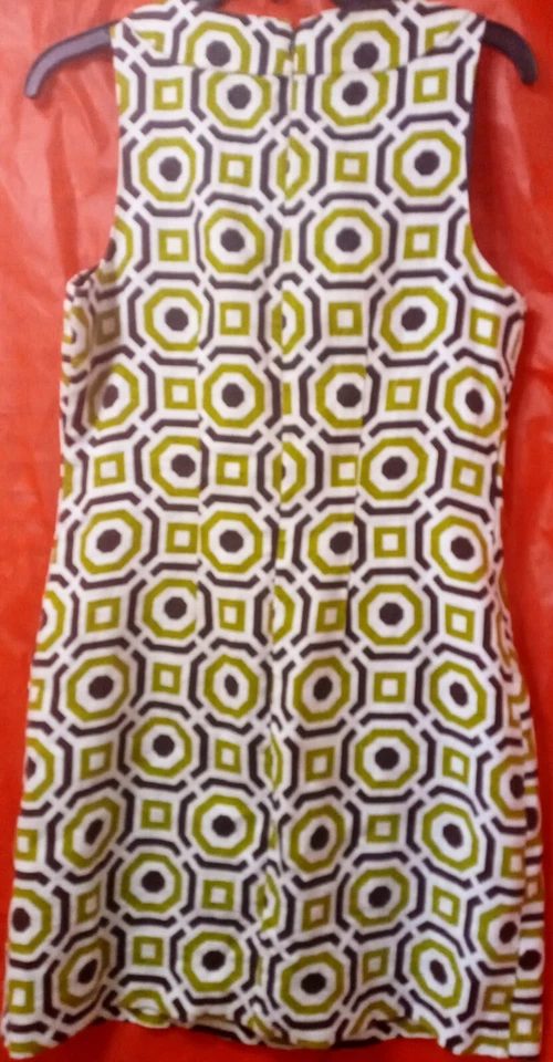 Vestido de lino Kenar (S) patrón geométrico. Muy bonito, limpio. Foto 2 de 2