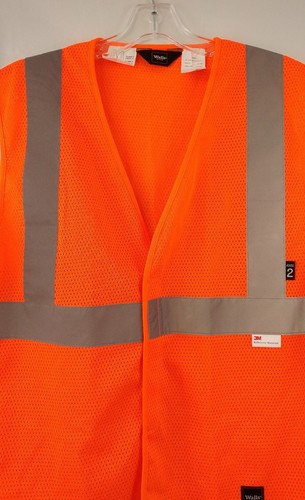 Walls Orange Medium Mesh 3M Reflective Work Construction Safety Class 2 Vest - Picture 2 of 6