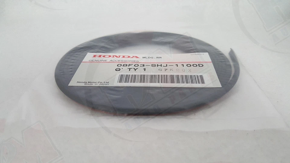 Cinta de moldura de goma para alerón labial delantero/trasero 08F03SHJ1100D para Honda Foto 4 de 4