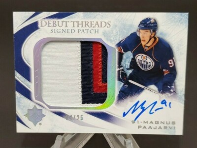 2010-11 Ultimate Collection Debut Threads Signed Patch Magnus Paajarvi 4/25