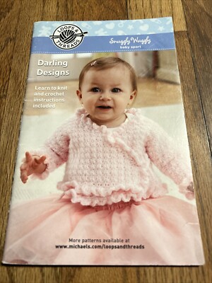 Loops And Threads Darling Designs Knit & Crochet Baby Sweater Designs & Blankets