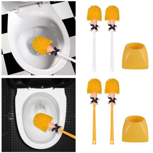 Fun Toy Trump Toilet Brush Creative Doll Toilet Brush Holder Set Bathroom Tool - Picture 1 of 32