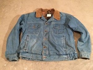 Eddie Bauer Vintage Men S Denim Flannel Lined Barn Coat Jacket