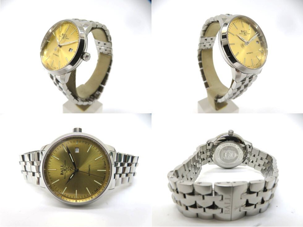 BALL Watch NM2030D STOKEMAN Men's Gold w/Box from Japan eBay