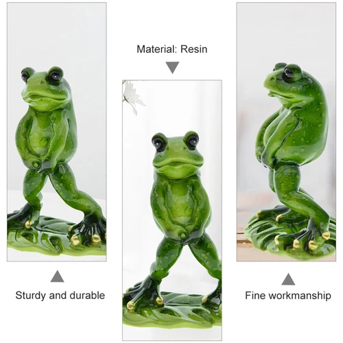 Resin Funny Peeing Frog Decorative Ornaments Garden Statue Figure Decoration - Picture 3 of 13