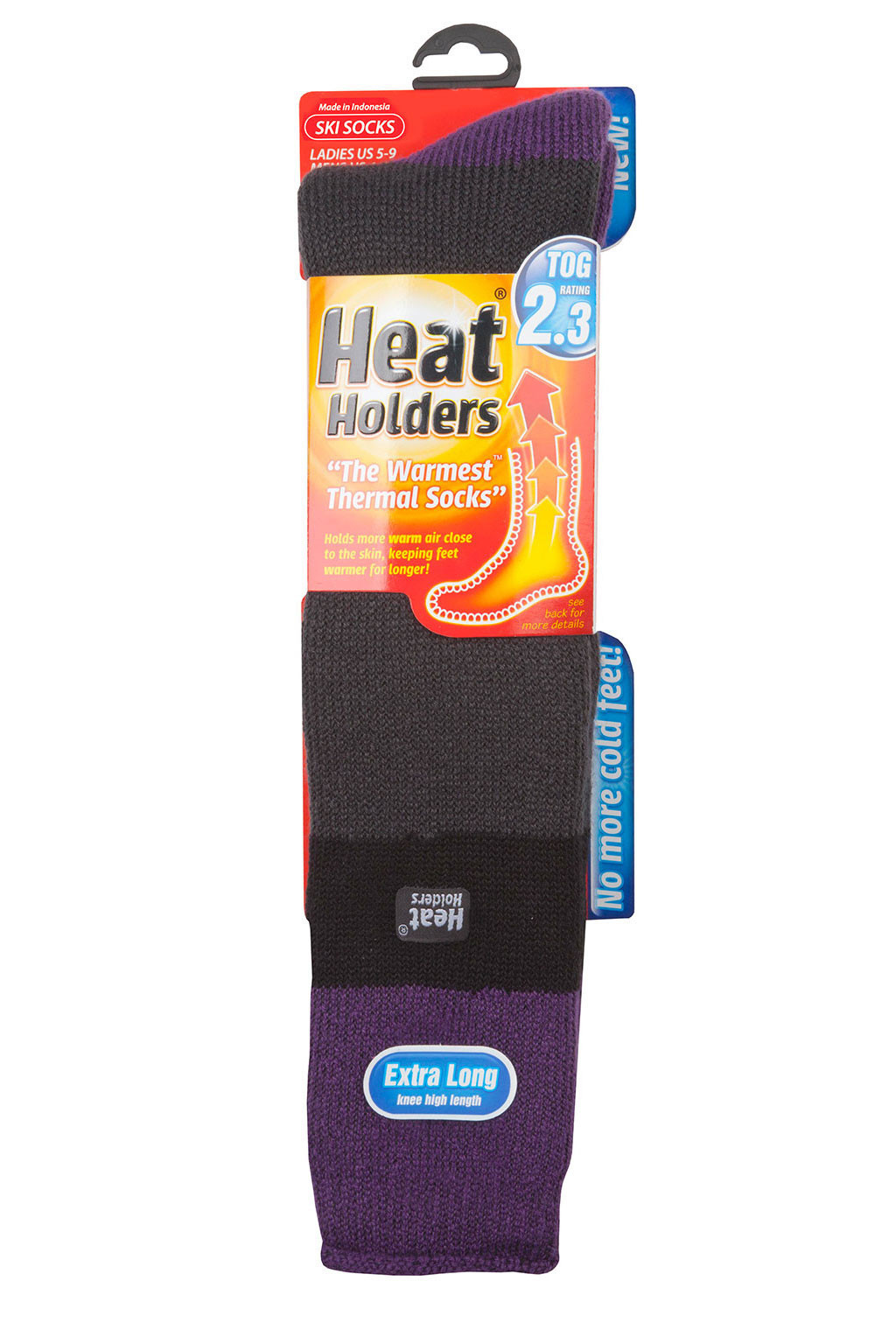 Heat Holders Ladies Womens 2.3 tog Knee Length Thick Striped Thermal