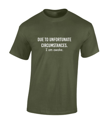 AUFGRUND UNGLÜCKLICHER UMSTÄNDE HERREN T-SHIRT LUSTIG NEUHEIT TOP NEU WITZ