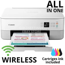 NEW 2025 All in One Canon Inkjet Wireless Printer Copy Scan + INK set Included