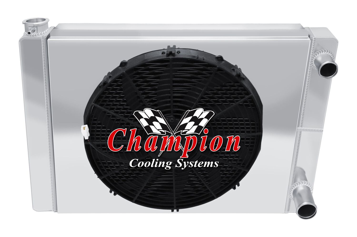 ER Champion 22 Wide 3 Row Universal Series Radiator Dual Pass, 16 Fan, Shroud