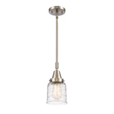 Innovations FR Bell 1 Light LED Mini Pendant, 1S, SN/Deco - 447-1S-SN-G513-LED