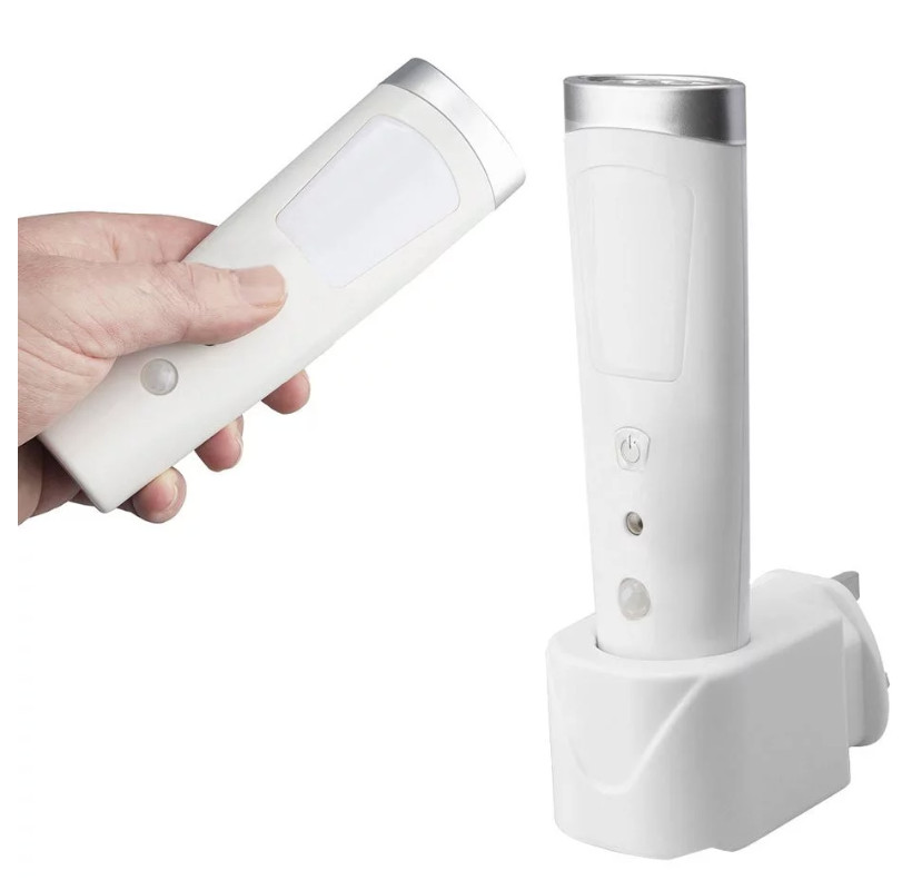 Rechargeable Torch LED Light with Sensor Emergency Detector Night Plug In Lamp