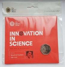 2020 Royal Mint Rosalind Franklin 50p Fifty Pence Coin BUNC in Presentation Pack