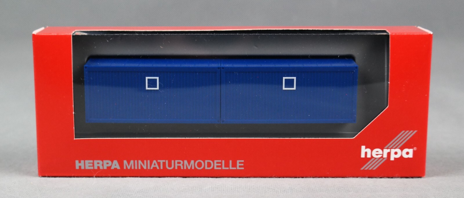 HERPA 053600-003 H0,1:87 Zubehör Baucontainer, enzianblau (2 Stück) NEUWARE!