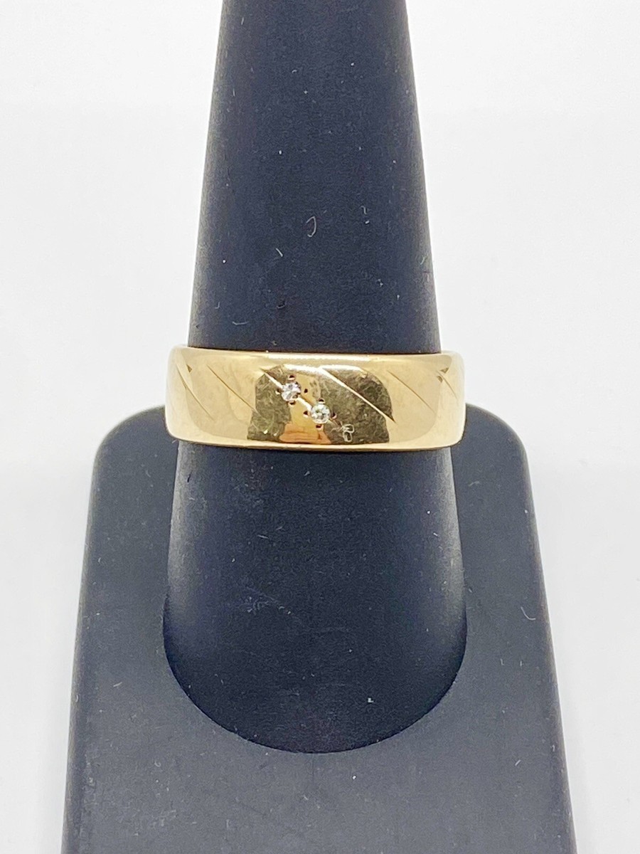 GWS 8K Yellow Gold Diamond Band Size 10