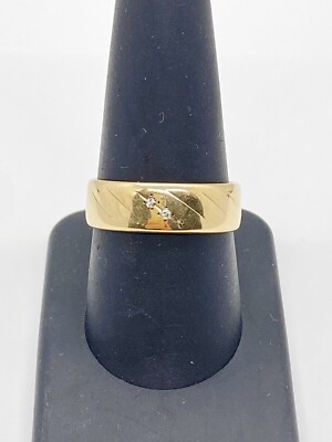 GWS 8K Yellow Gold Diamond Band Size 10