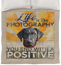 NEW Twin Duvet Cover Black Labrador Retriever Dog Lover Life Is Like Photography
