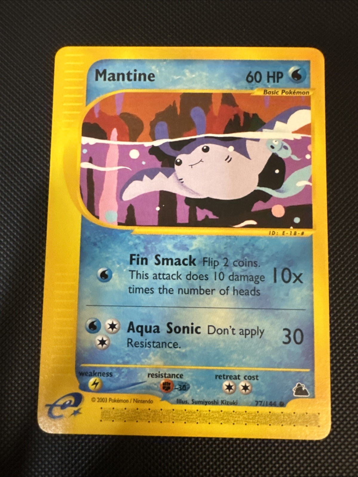 Mantine 77/144 Skyridge Regular Pokemon Near Mint S609