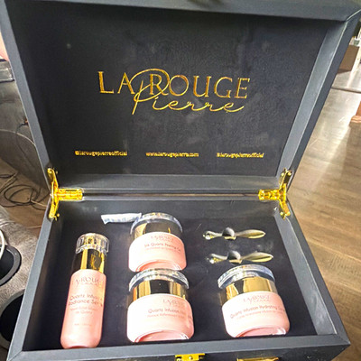 LaRouge Pierre Quartz Infusion Face Skin Care Set Serum Moisturizer Peeling Gel