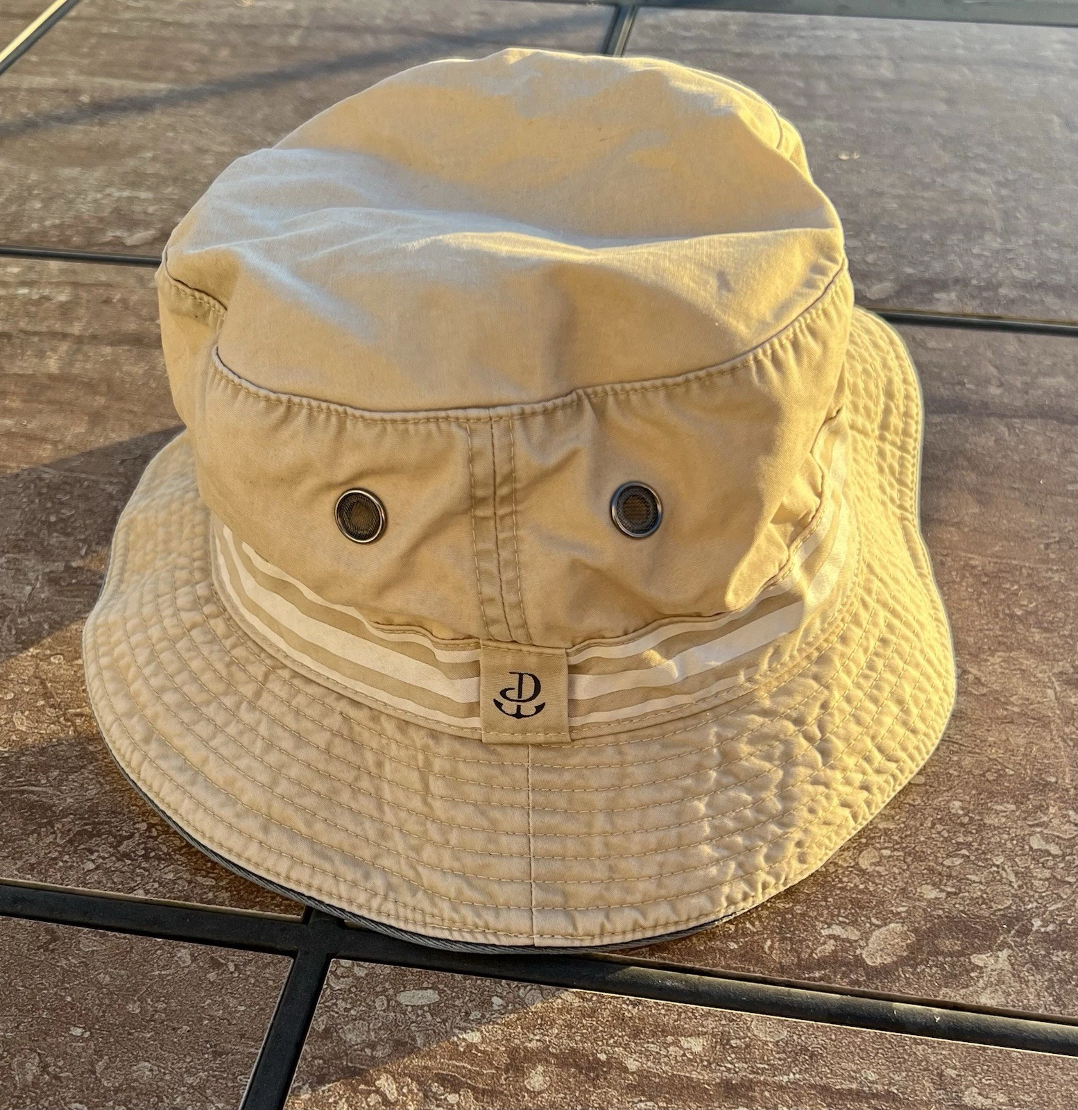 Dockers Beach Bucket Boat Sun Hat Unisex L/Xl Tan Cotton grandpacore nautical