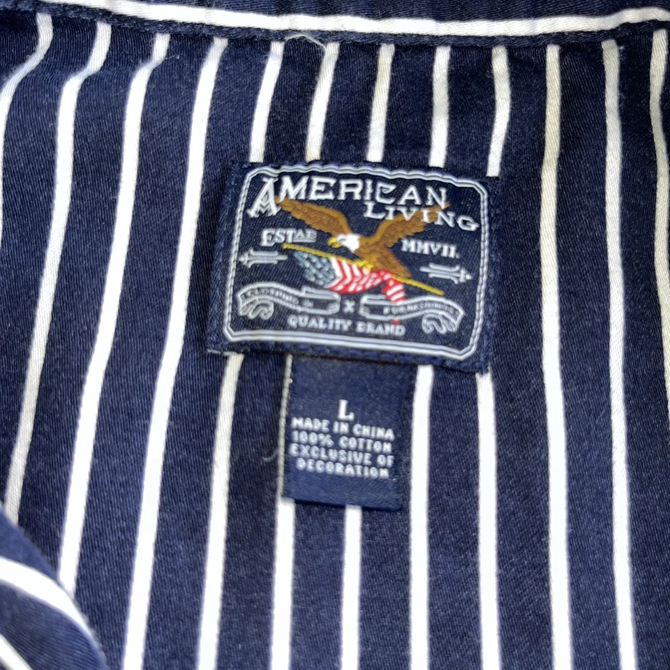 AMERICAN LIVING Pijama Mujer L Negro Blanco 2 Piezas Rayas Salón Foto 4 de 4