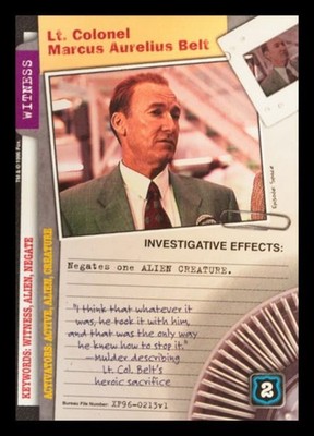 X-Files CCG Lt. Colonel Marcus Aurelius Belt XF96-0213v1