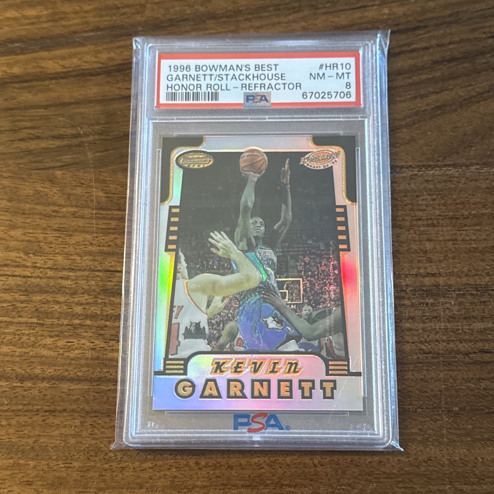 1996-97 Bowman's Best - Honor Roll Kevin Garnett, Jerry Stackhouse #HR10 PSA 8 