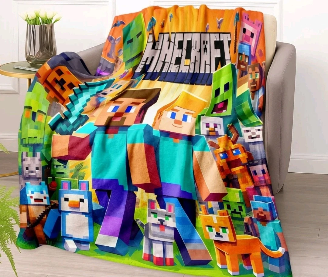 Minecraft Fleece Blanket  Christmas Stocking Filler